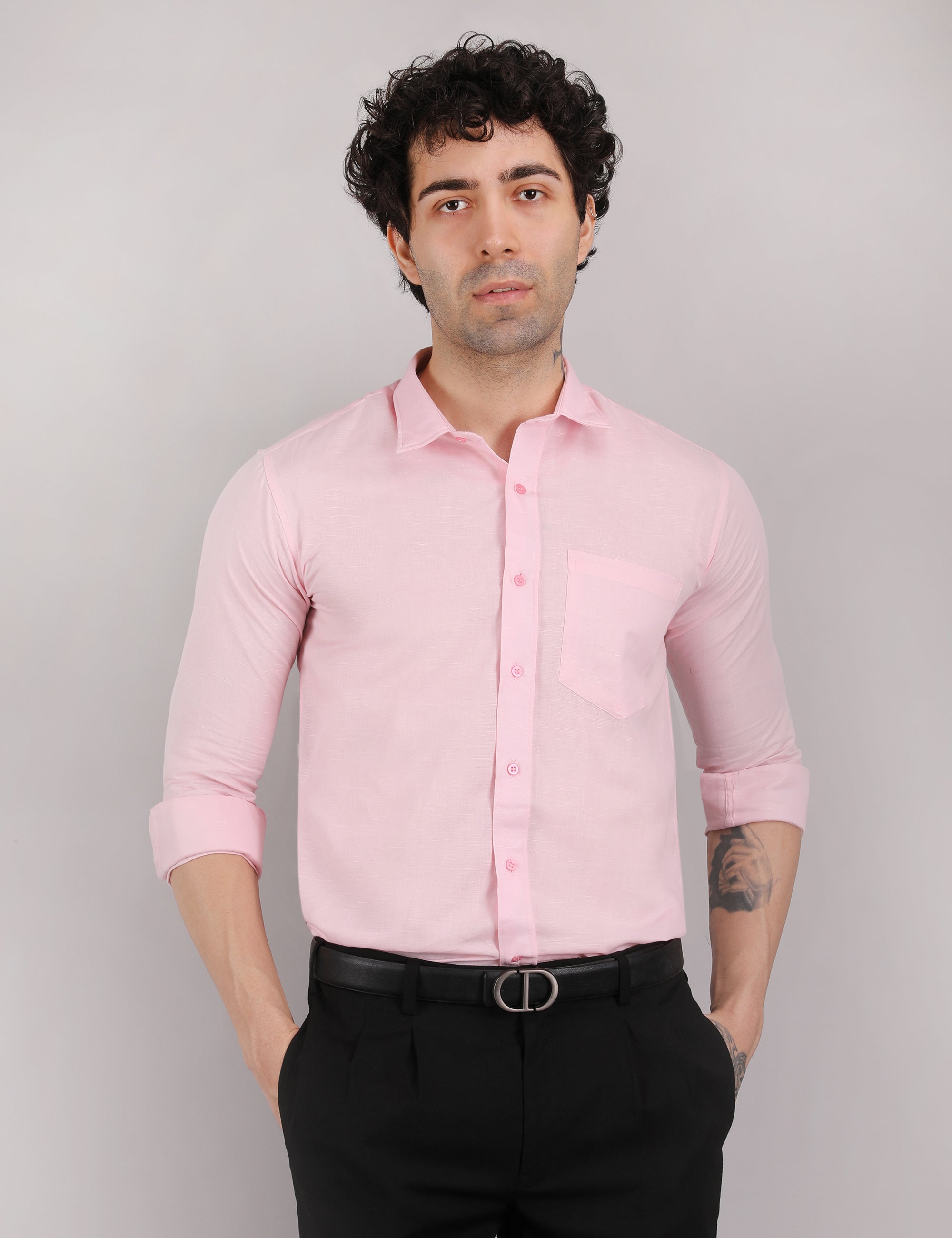 Cotton Linen: Blush Pink