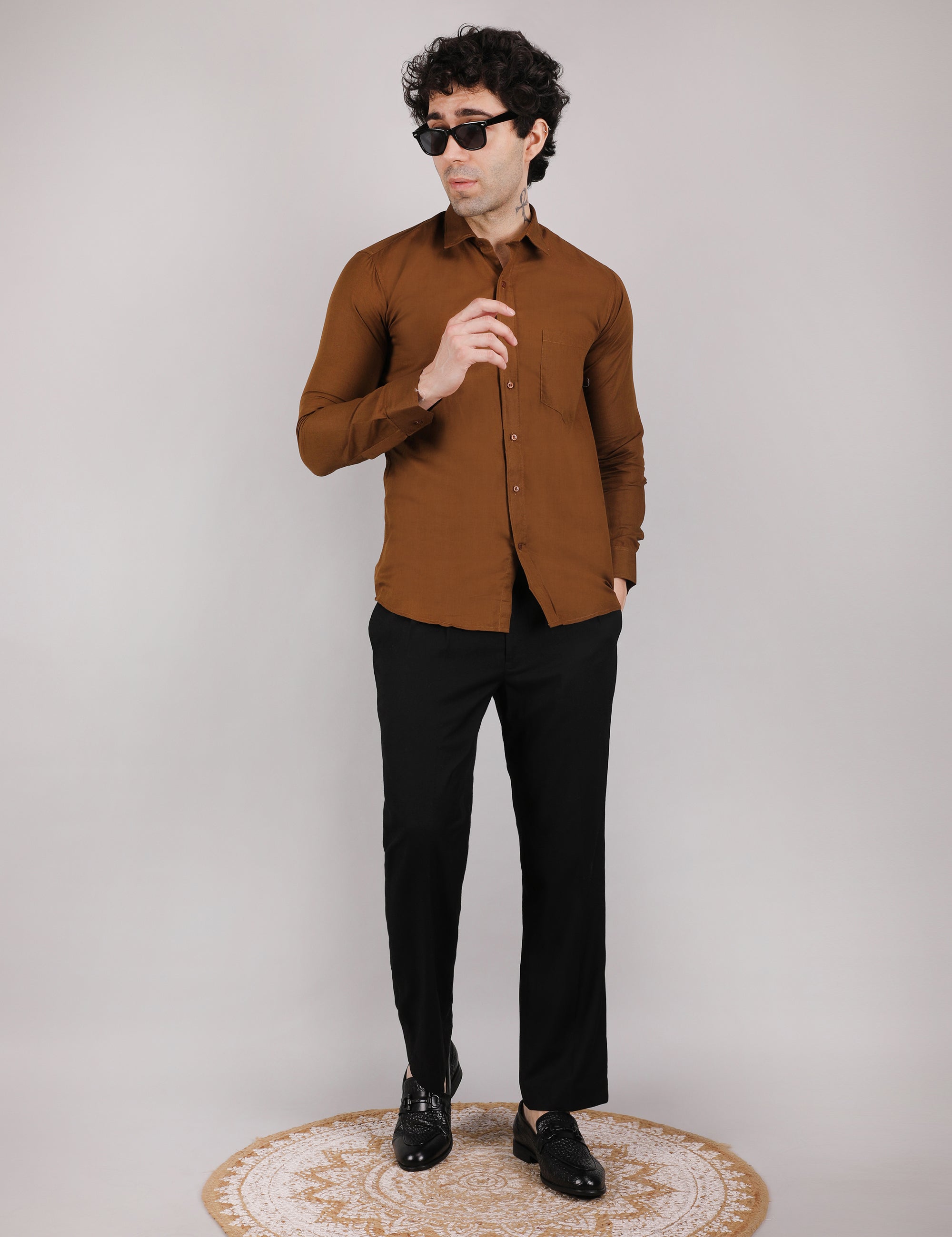 Cotton Linen: Mocha Brown