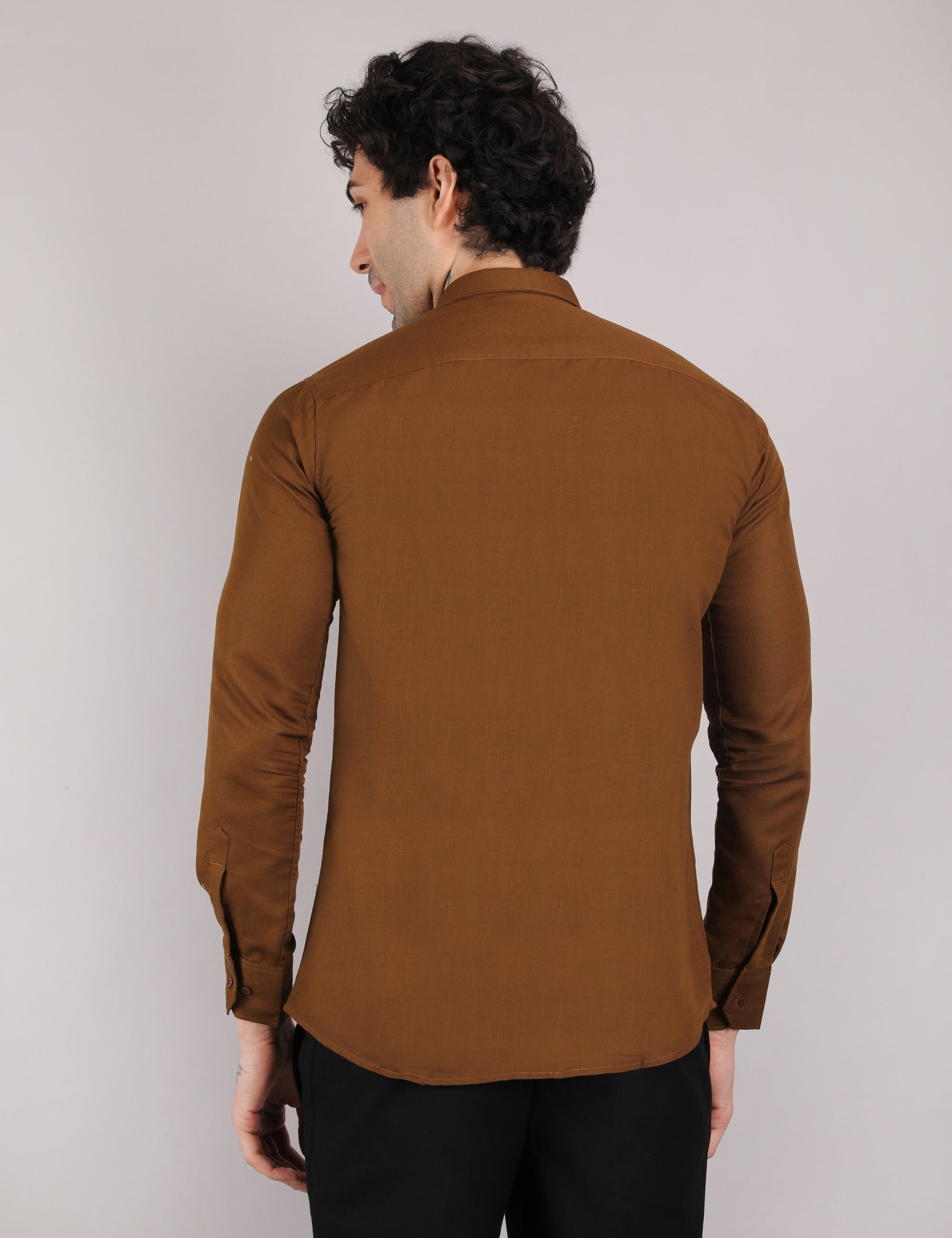 Cotton Linen: Mocha Brown