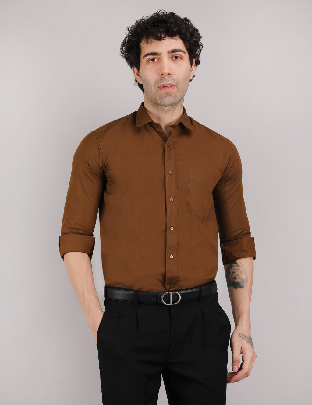 Cotton Linen: Mocha Brown