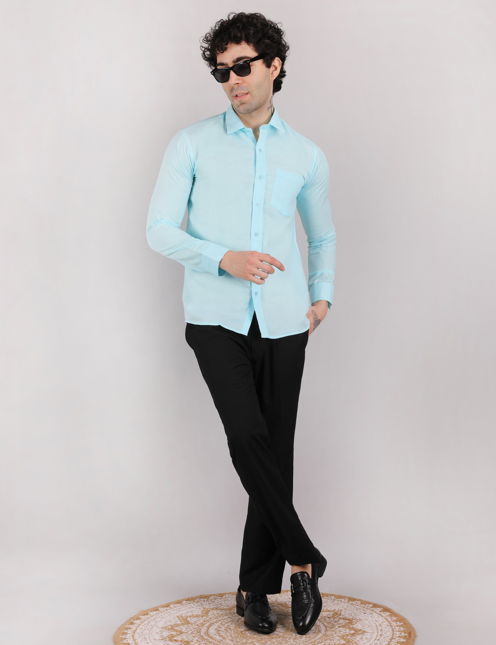 Cotton Linen: Sky Blue
