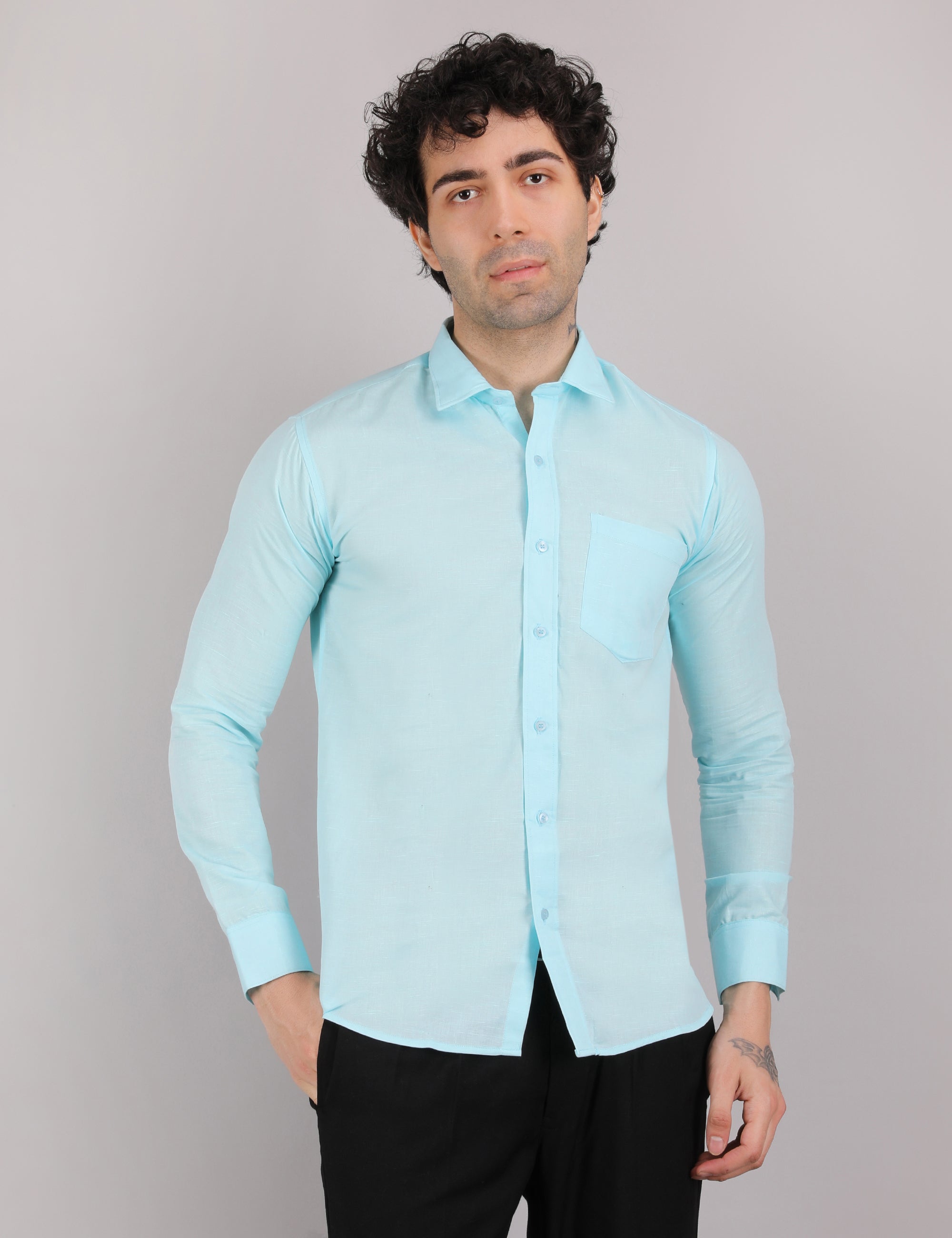 Cotton Linen: Sky Blue