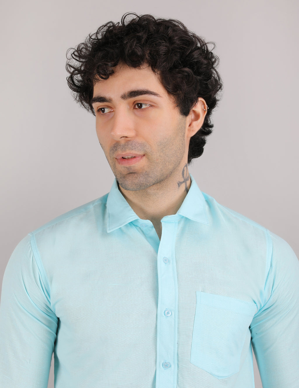 Cotton Linen: Sky Blue