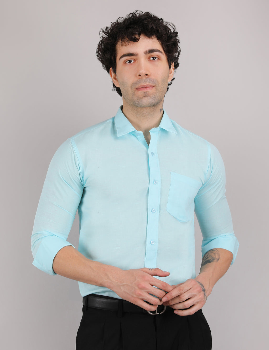 Cotton Linen: Sky Blue
