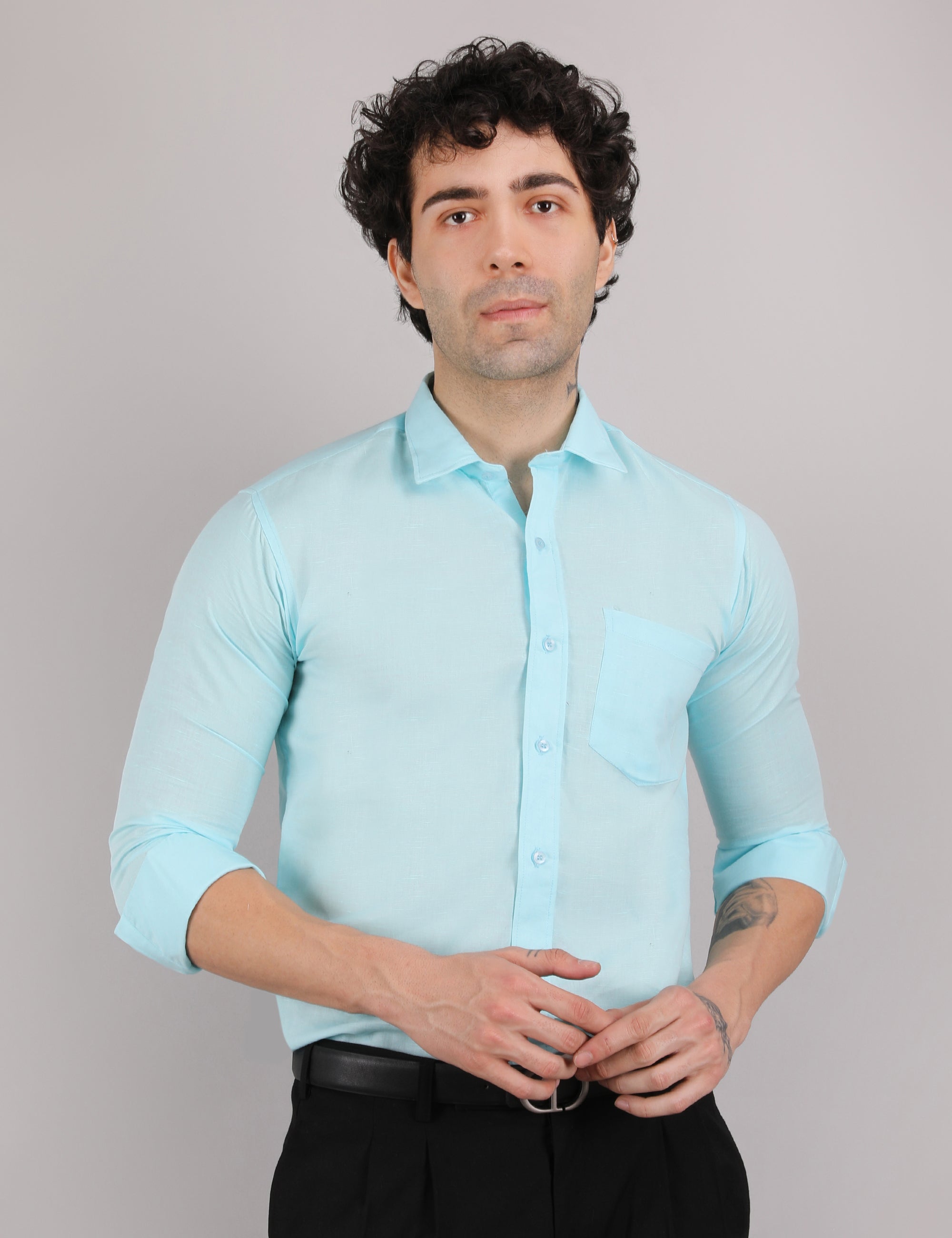 Cotton Linen: Sky Blue