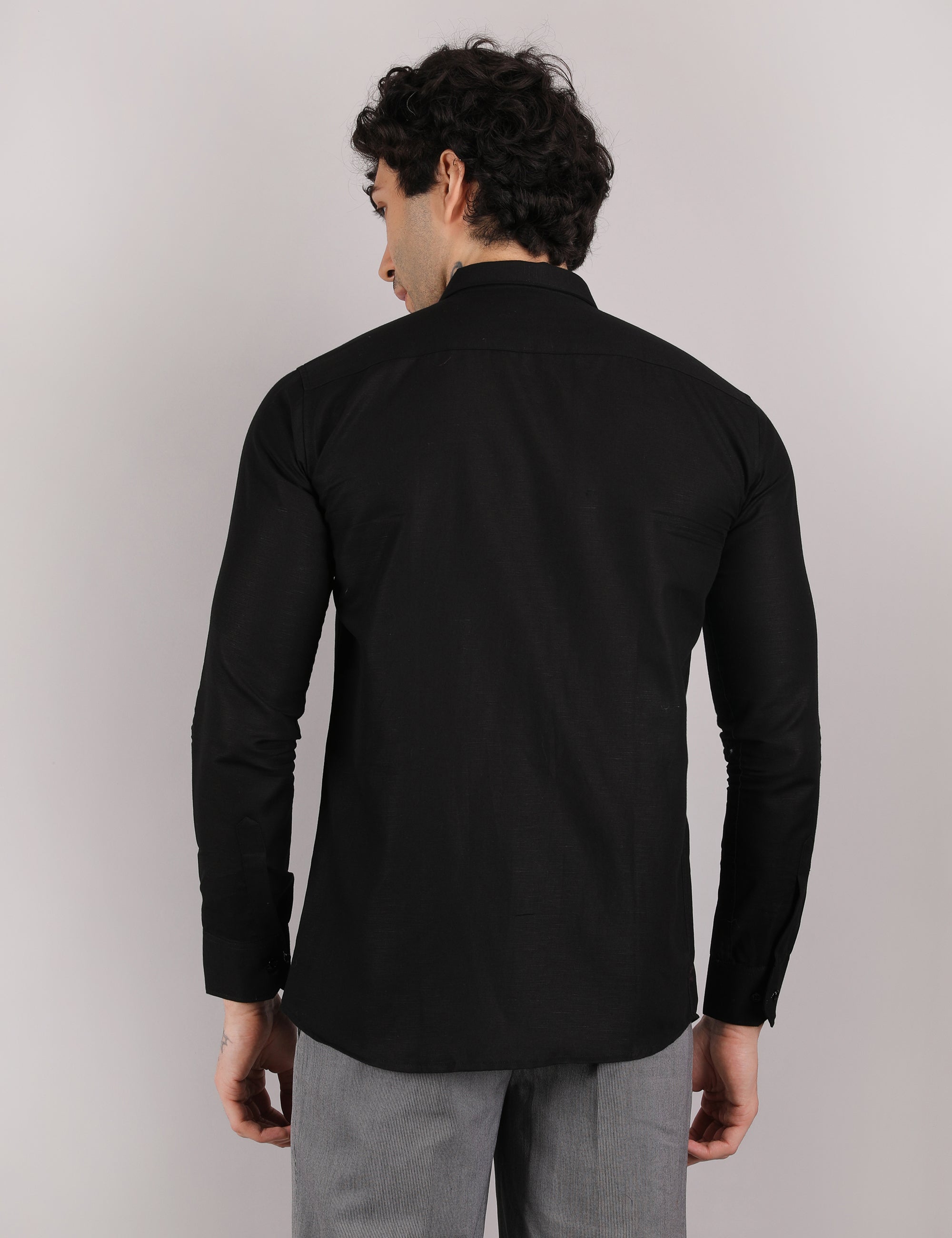 Cotton Linen: Midnight Black