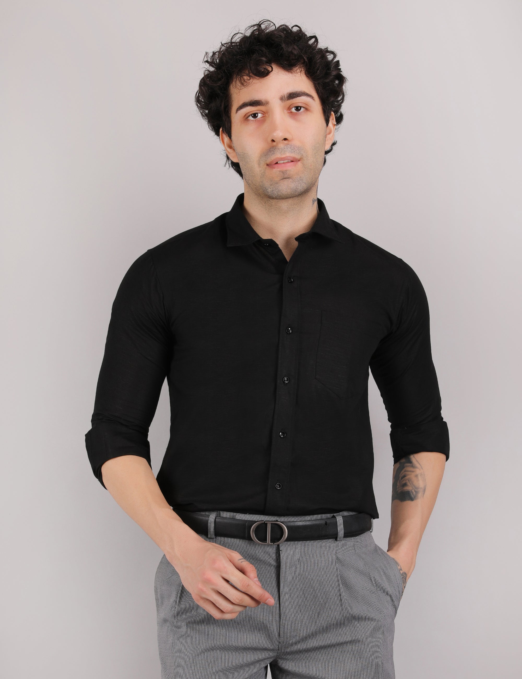 Cotton Linen: Midnight Black