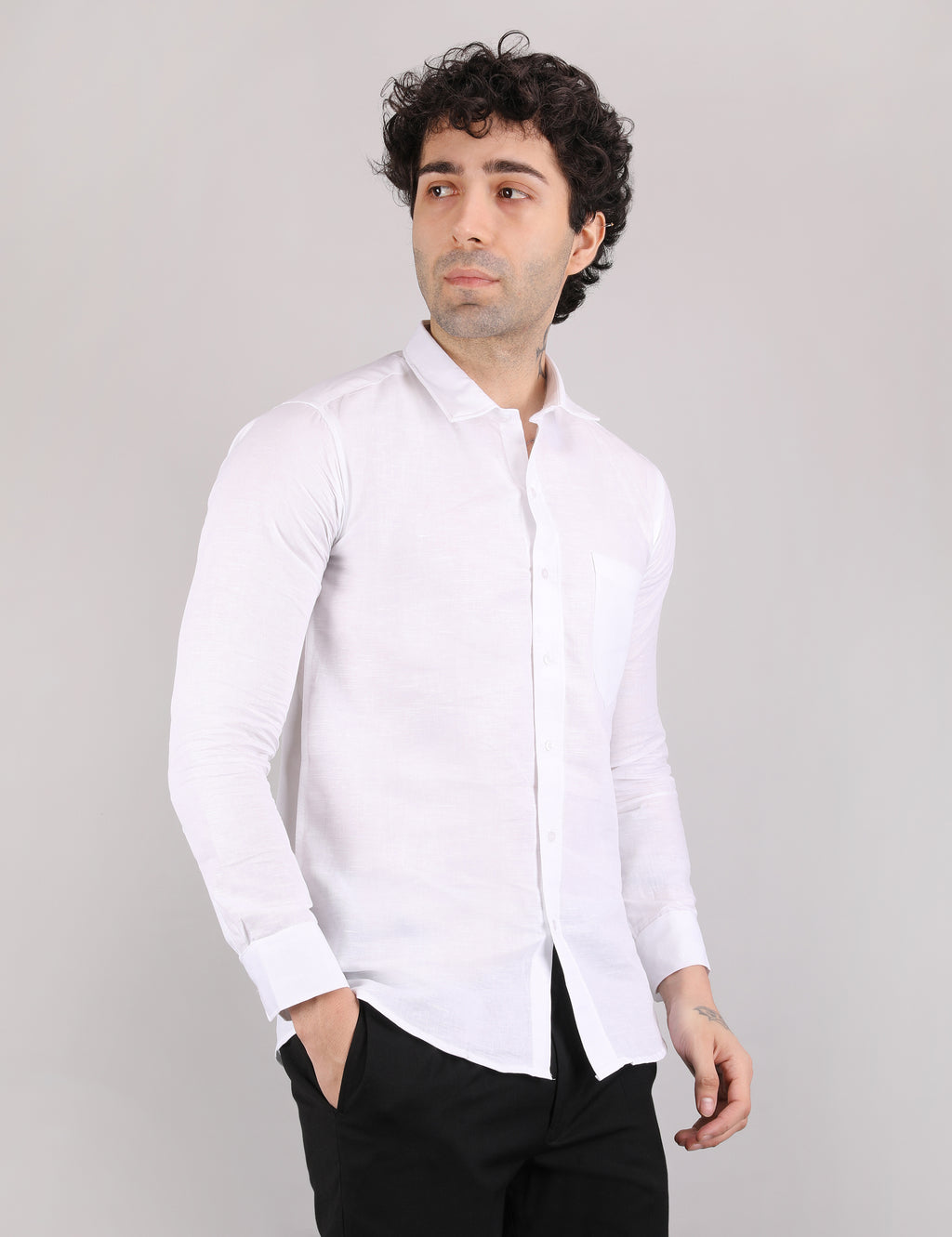 Cotton Linen: Pearl White
