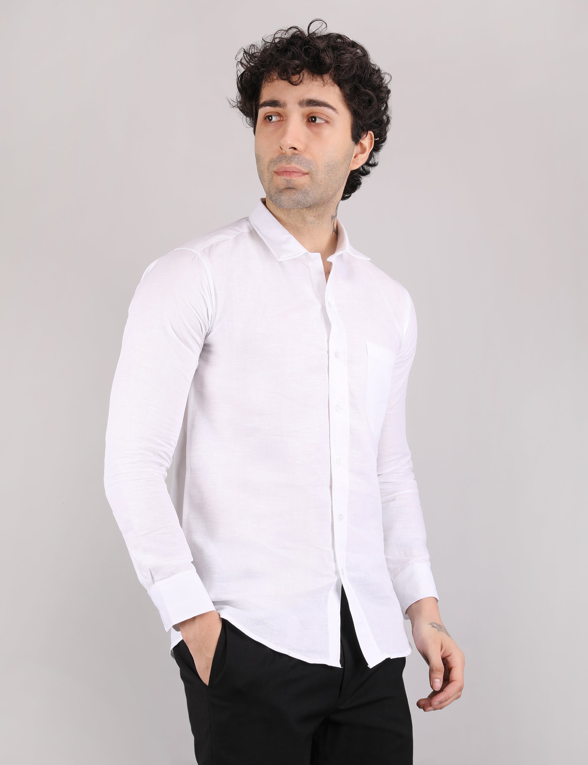 Cotton Linen: Pearl White