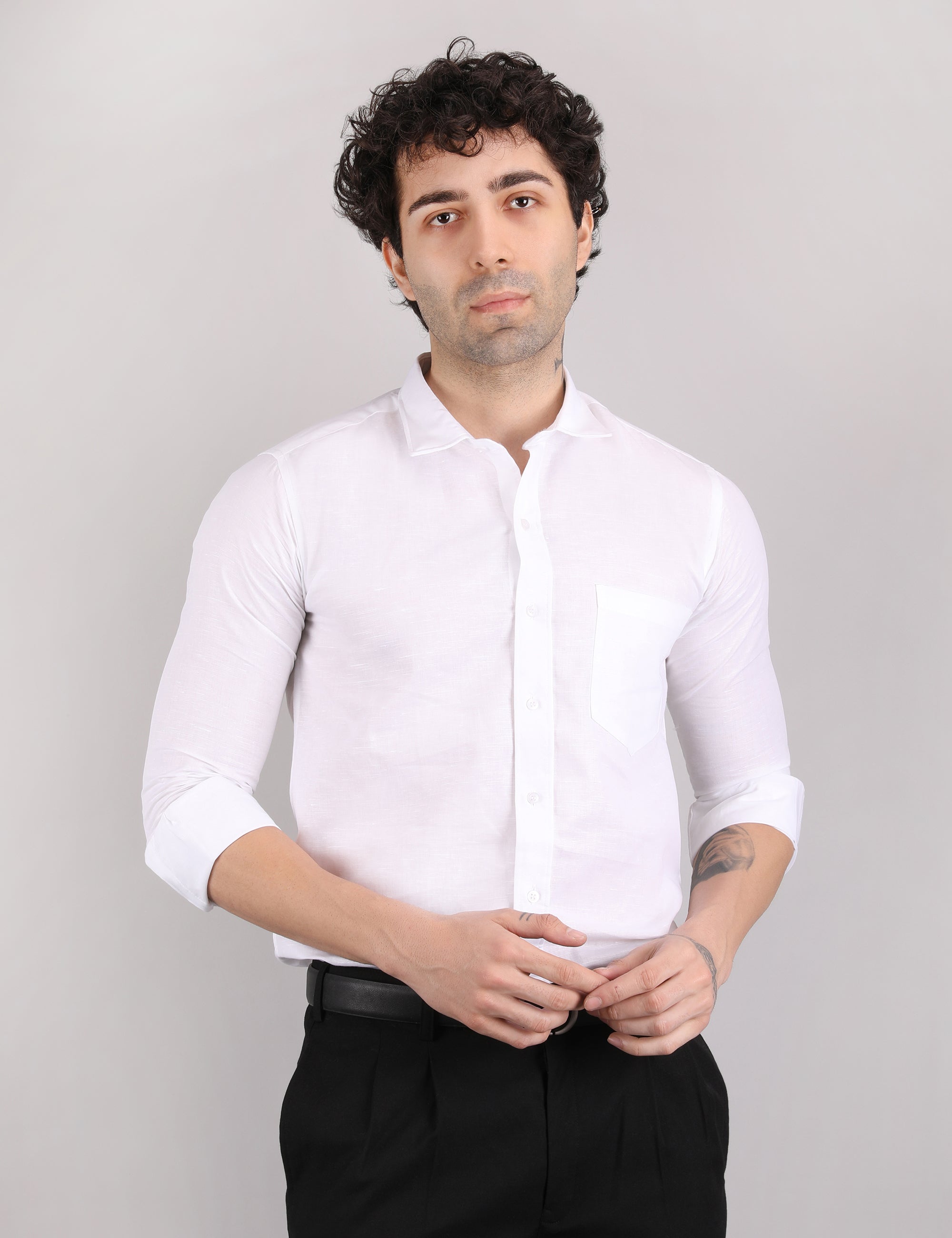 Cotton Linen: Pearl White