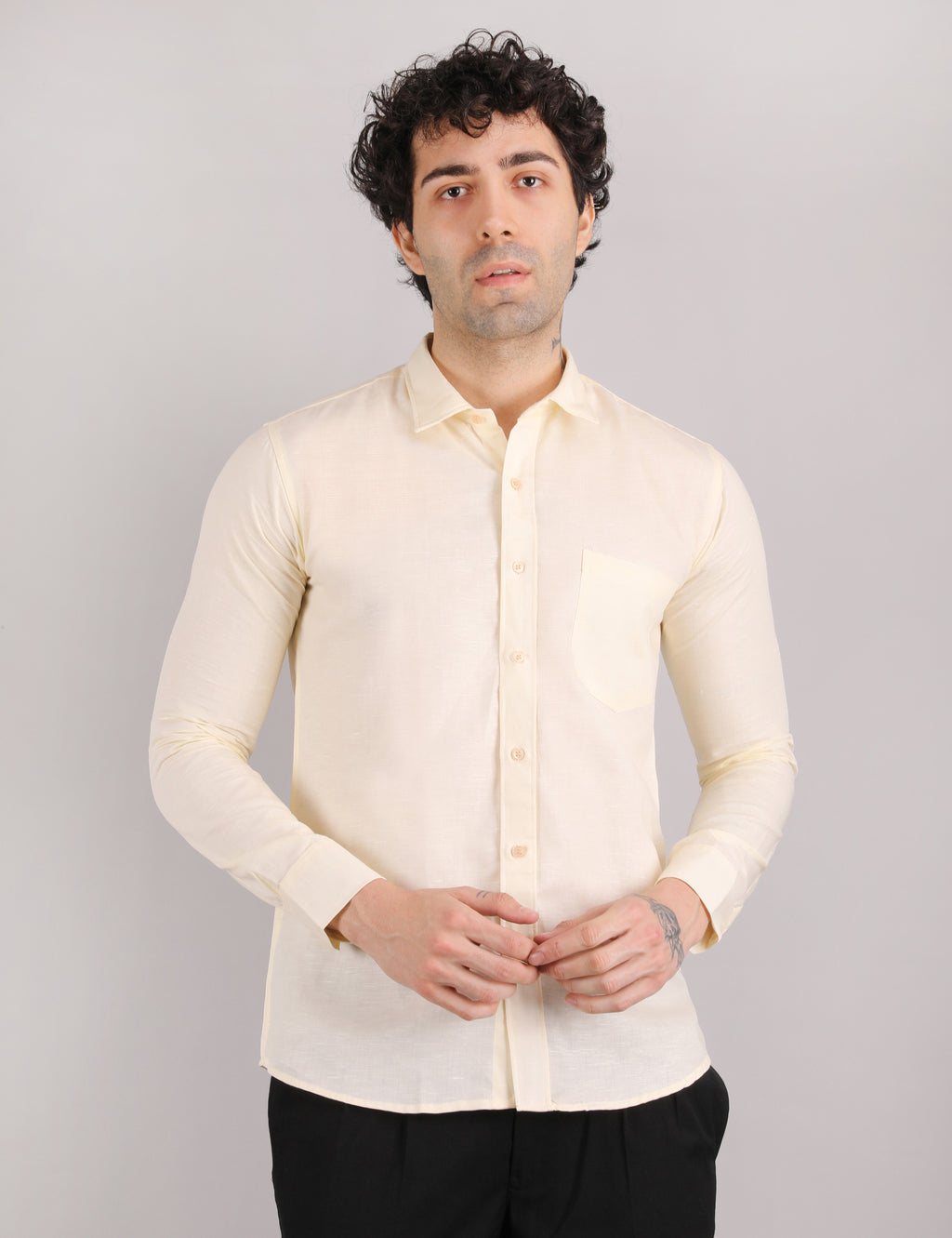Cotton Linen: Ivory Cream