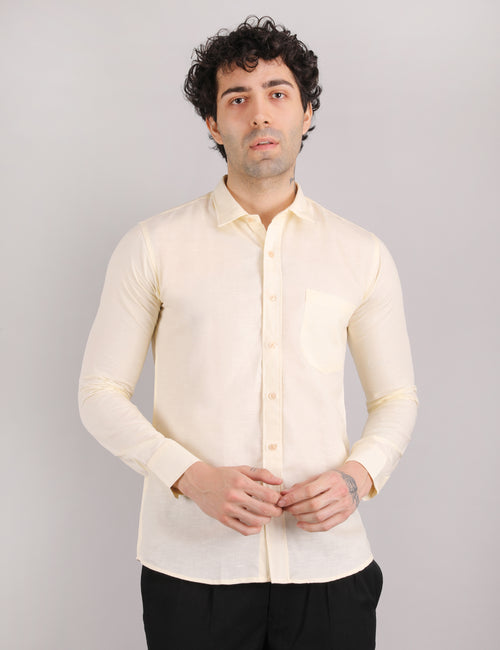 Cotton Linen: Ivory Cream