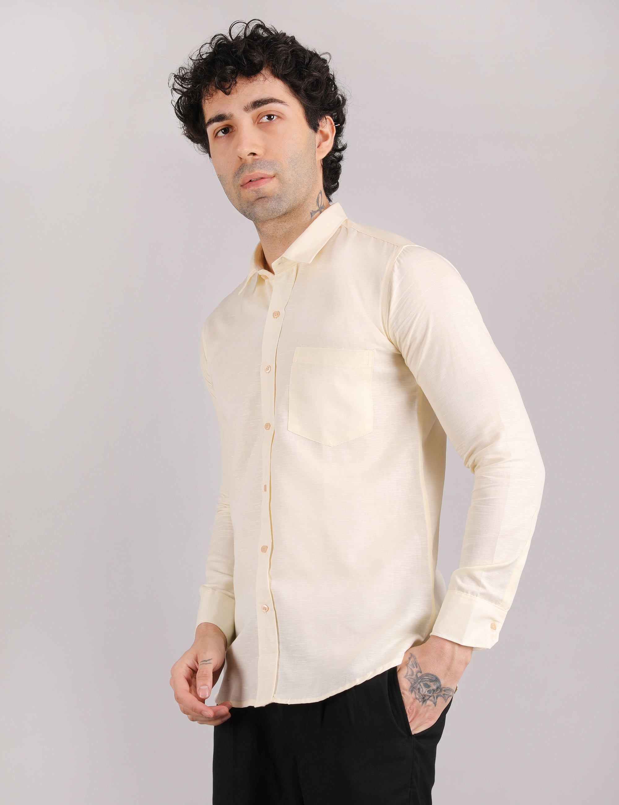 Cotton Linen: Ivory Cream
