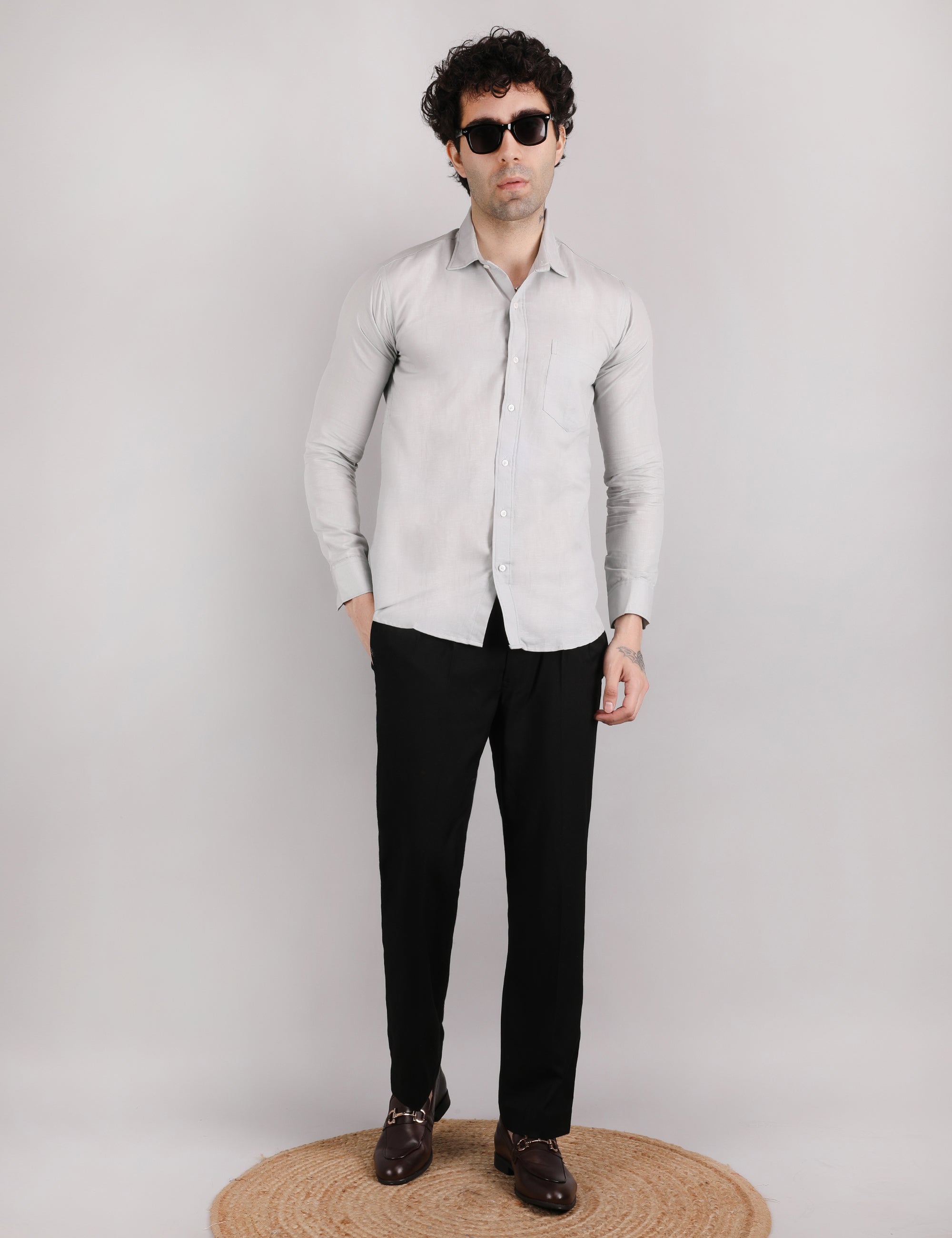 Cotton Linen: Silver Mist